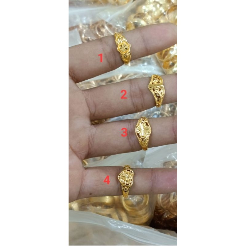 Cincin Motif Koin Logam Mulia Asli Tahan Lama