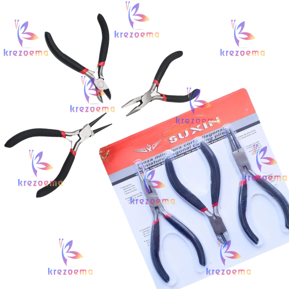 Tang set isi 3 mini plier set alat craft khusus kerajinan tang plintir penjepit potong