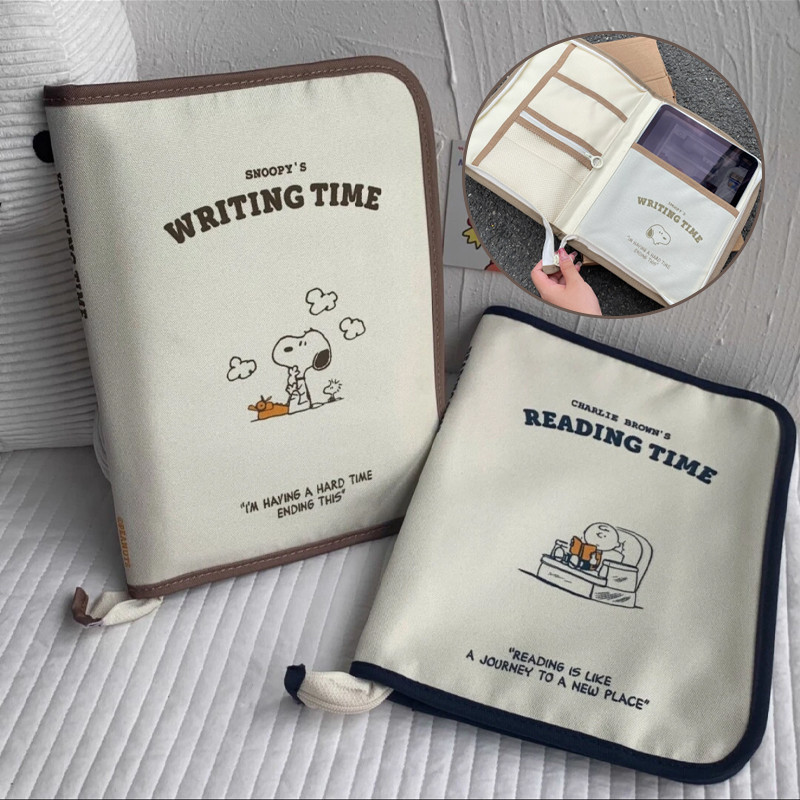 Anime Snoopy Passport Ipad Storage Bag Card Holder Multi Functional Stationery Document B Student Tr