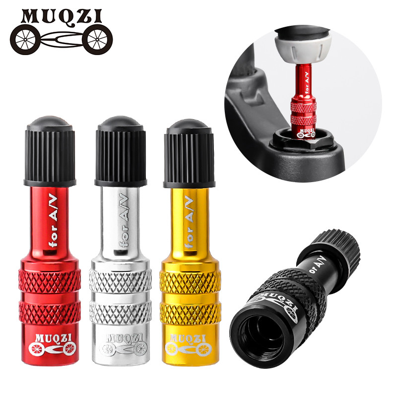 MUQZI Bike Fork Valve Adapter Schrader Air Fork Inflatable Valve Adapter MTB Road Bicycle Fork Acces