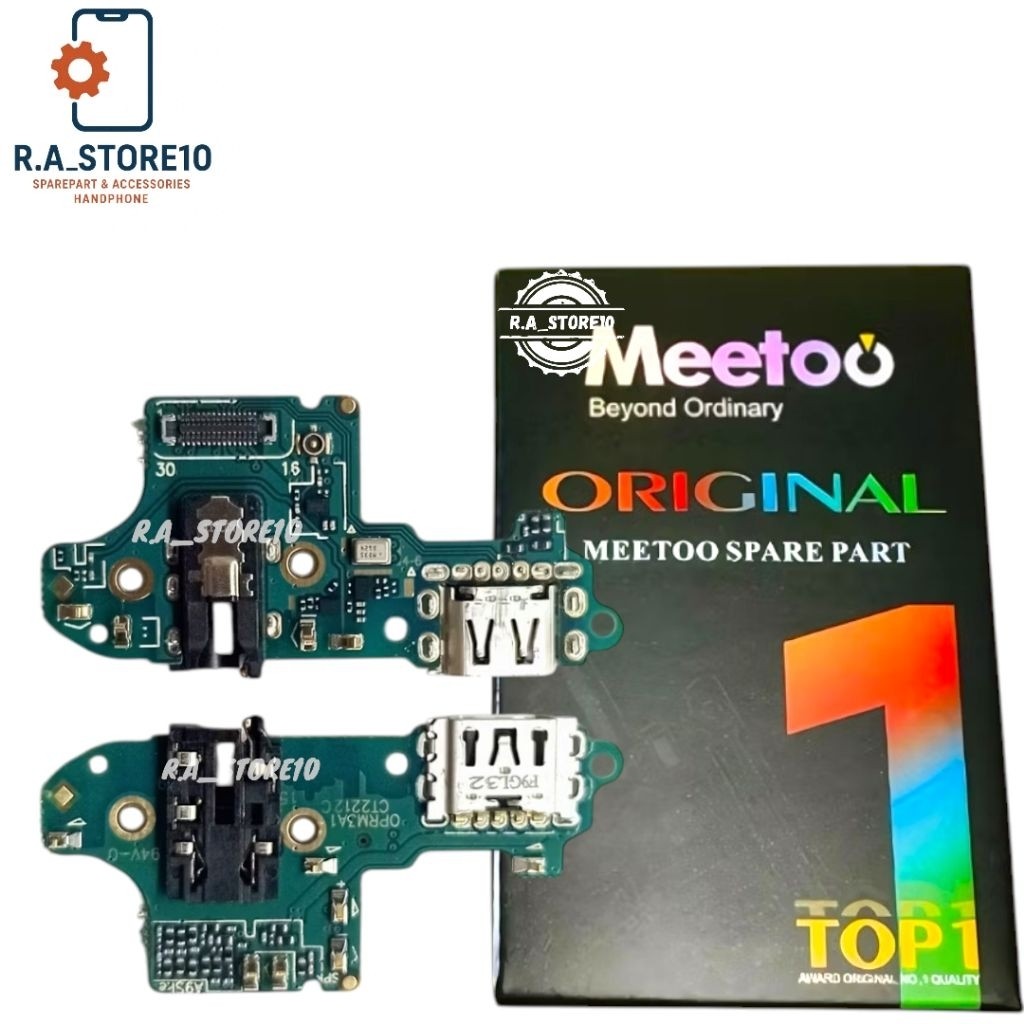 MEETOO PAPAN CHARGER + IC REALME 3 / 3i ( RMX1825 / RMX1821 ) + MIC ORIGINAL FULL KOMPONEN IC / Flex