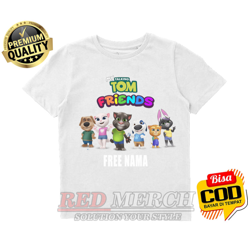 Kaos Baju Anak Lengan pendek My Talking Tom and Friends tom cat