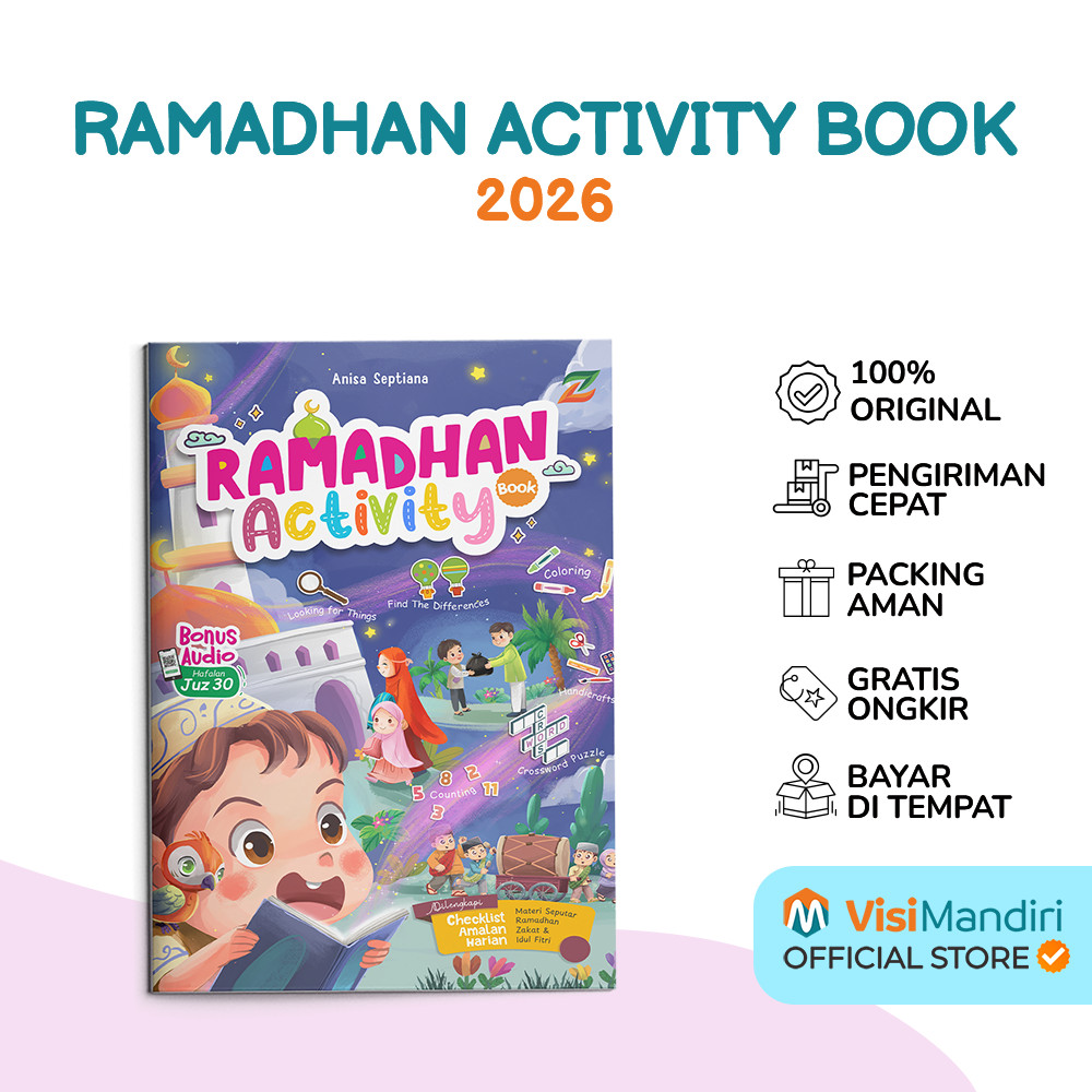 Buku Ramadhan Activity 2026 - Buku Kegiatan Ramadhan Anak SD TK - Buku Aktivitas Ramadhan Untuk Anak