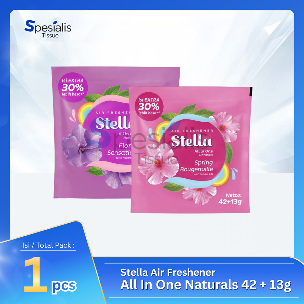 Stella Gantung Pengharum Ruangan All In One 55g (42+13g)/Pengharum aromatic