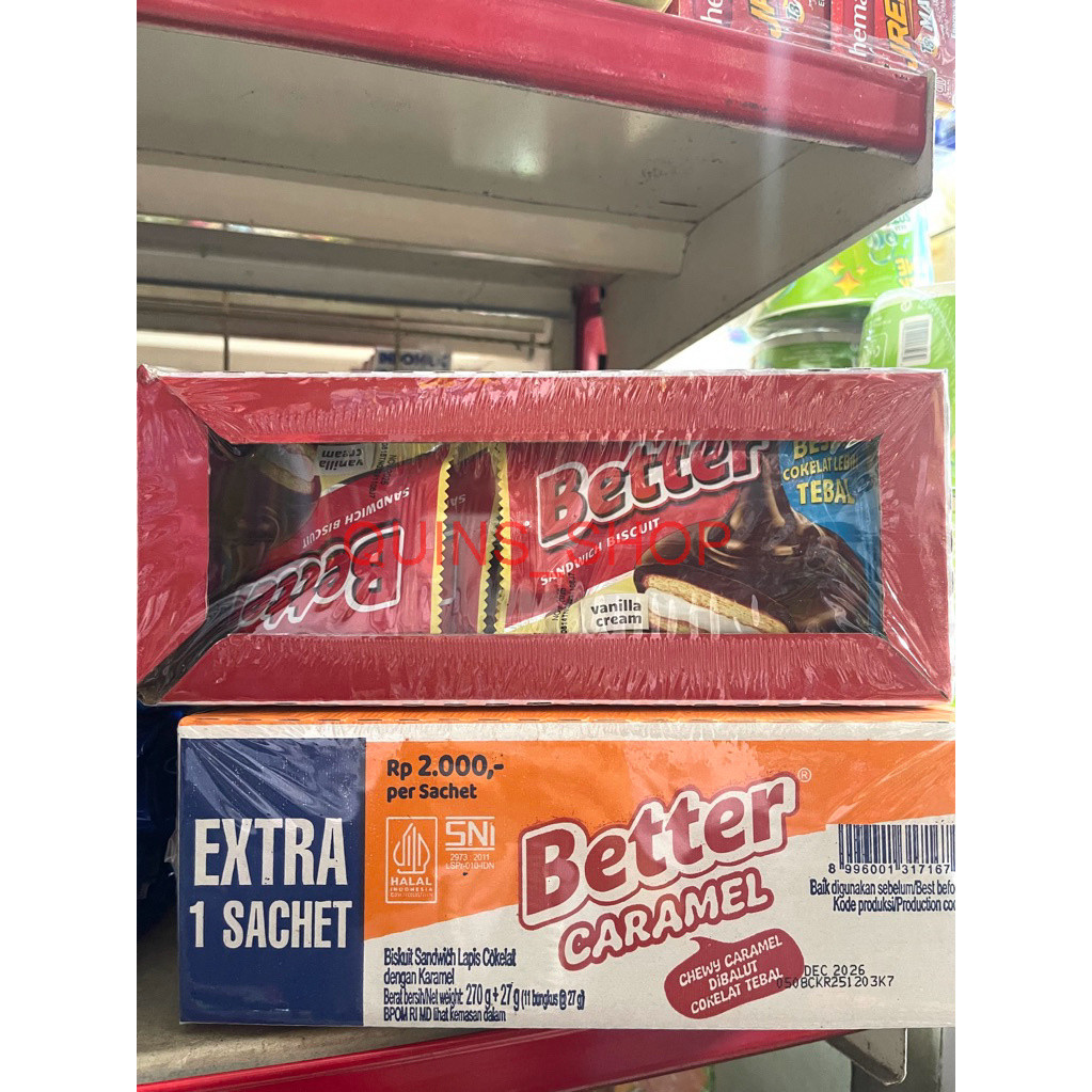 Better Sandwich Biscuit Vanila Cream 10biji / BETTER 2000 / Snack Better quins_shop