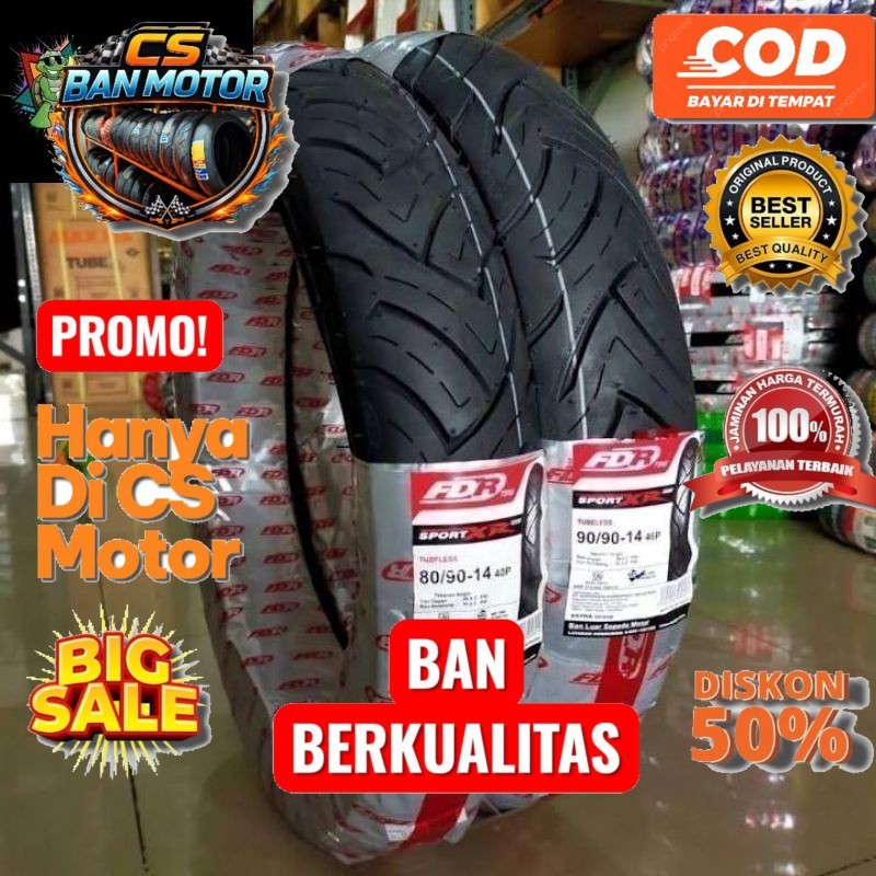 MURAH BAN TUBLES METIK UK 80/80 90/80 100/80 RING 14 VARIO MIO BEAT FINO LEXI GENIO (SECOND RANDOM)