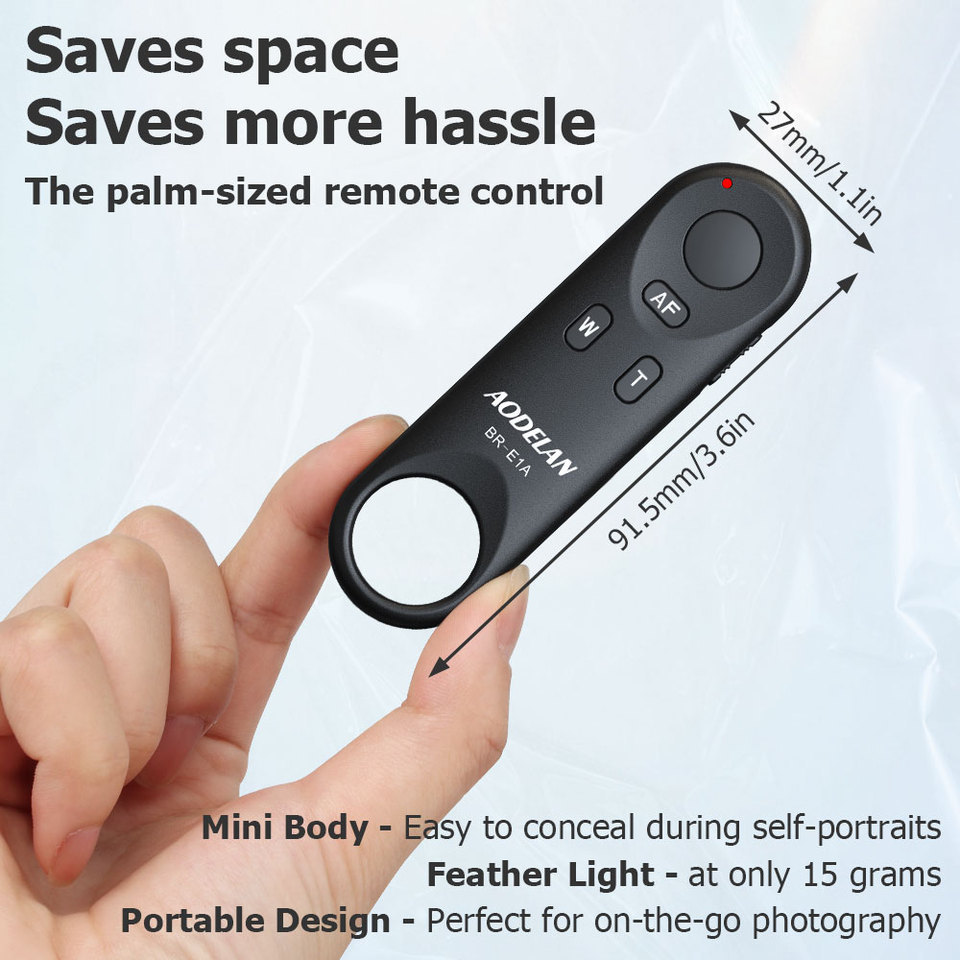 AODELAN Wireless Shutter Release for Canon EOS R10 R8 R7 R6 R5C R3 R M50 M6II G5XII T7i SL2 SL3 200D