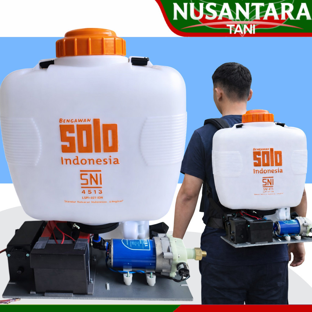 Tangki Gendong Sprayer Elektrik SOLO 15 Liter Nikuma Big pump N2828 Paling Kencang - Lengkap Tinggal