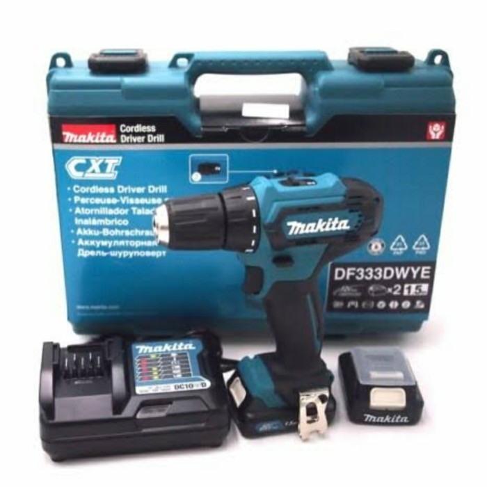 Bor Cordless 12Volt MAKITA DF 333 DWYE ( 2 Batre )