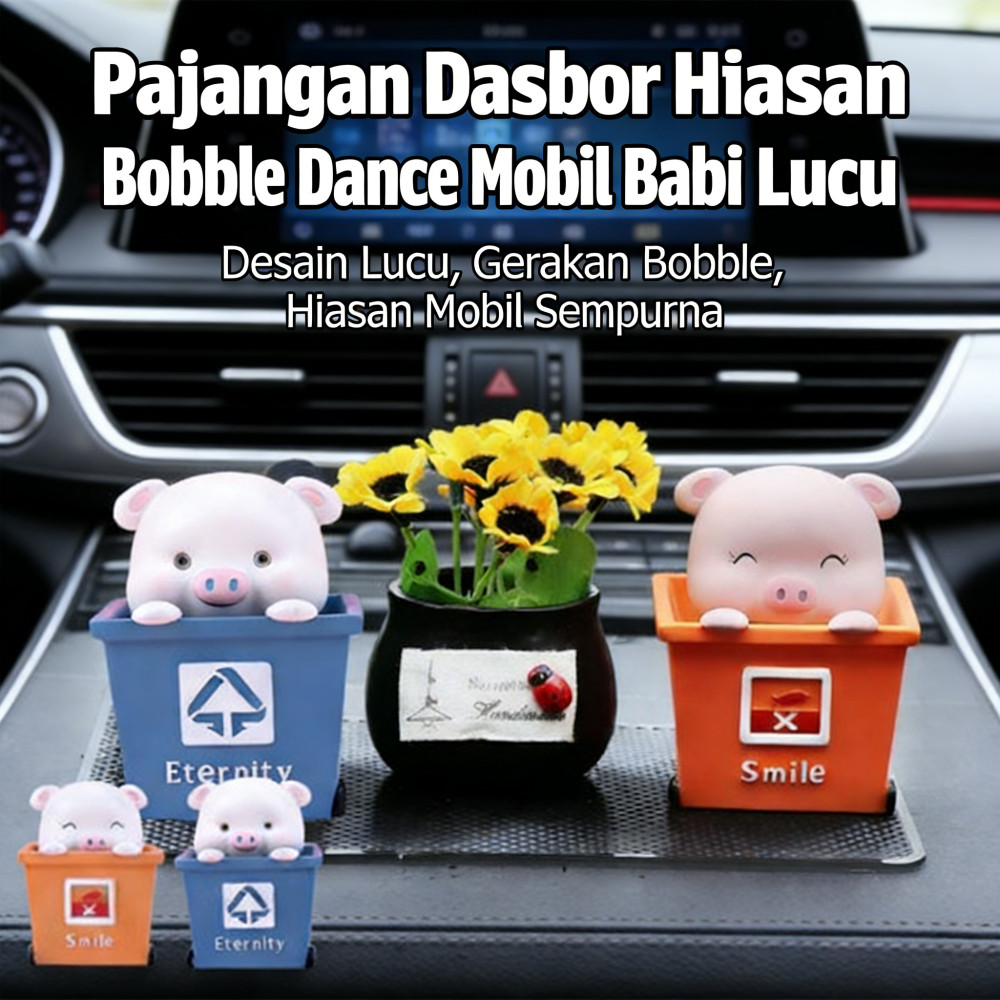Pig Goyang Dashboard Pajangan Shake Babi Hiasan Mobil