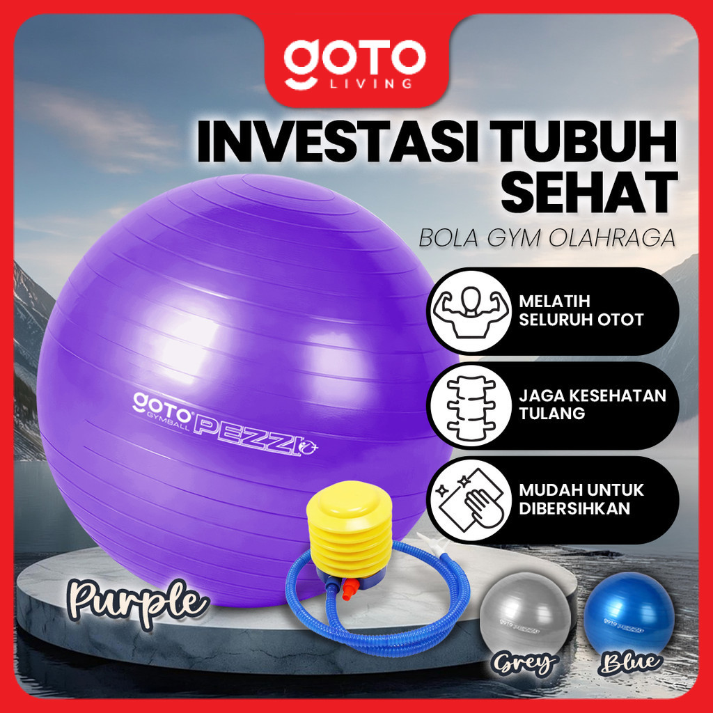 Goto Pezzi Gym Ball Bola Yoga Ibu Hamil Senam Olahraga Pilates Fitness