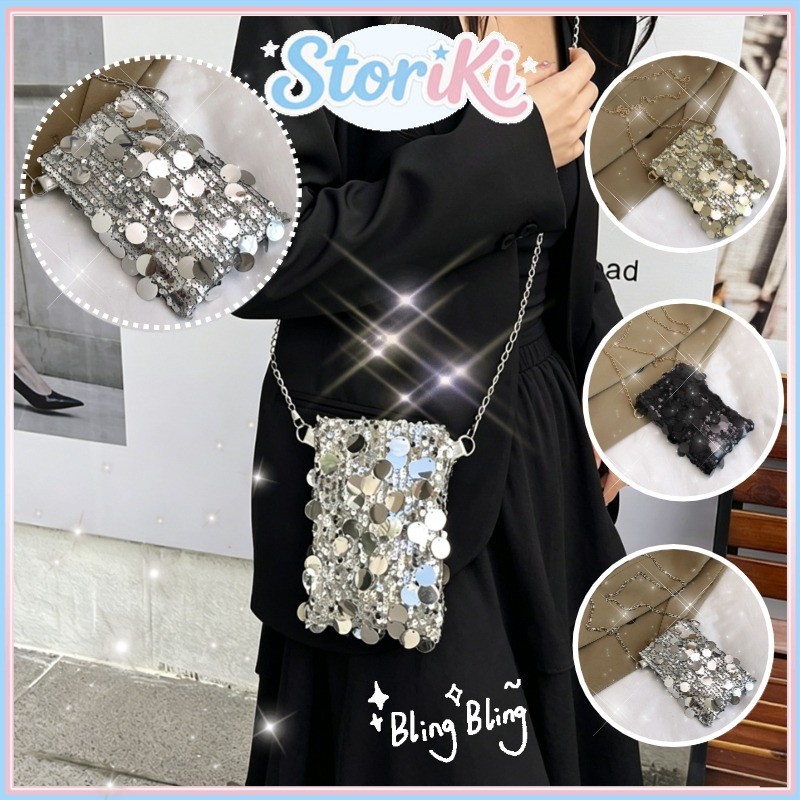 Kotak Kecil Elegan Dengan Tali Rantai Tas Wanita Sling Bag MINI Tas Selempang Kecil Muat Hp Tas Berp