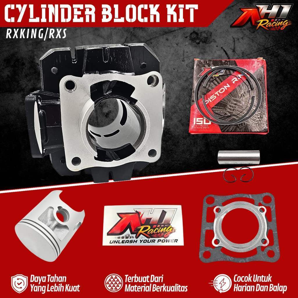 AH1 CYLINDER SUPER IRON CASTING BLOK SEHER BORING KOMPLIT BORE UP RXK RX KING RXS RXZ RXKING 58MM | 