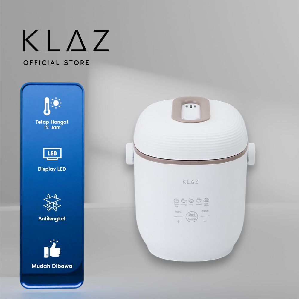 Klaz 300 ml Rice Cooker Digital - Putih Magic Jar Magic Com Penanak Nasi Alat Masak Beras Elektronik