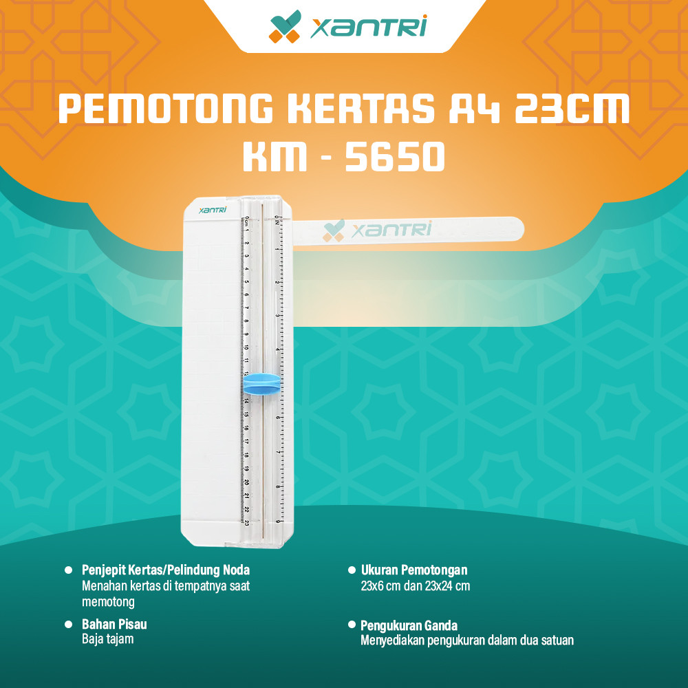 Xantri - Pemotong kertas A4 23cm KM-5650 / Pemotong kertas A4 15mm KM-5669