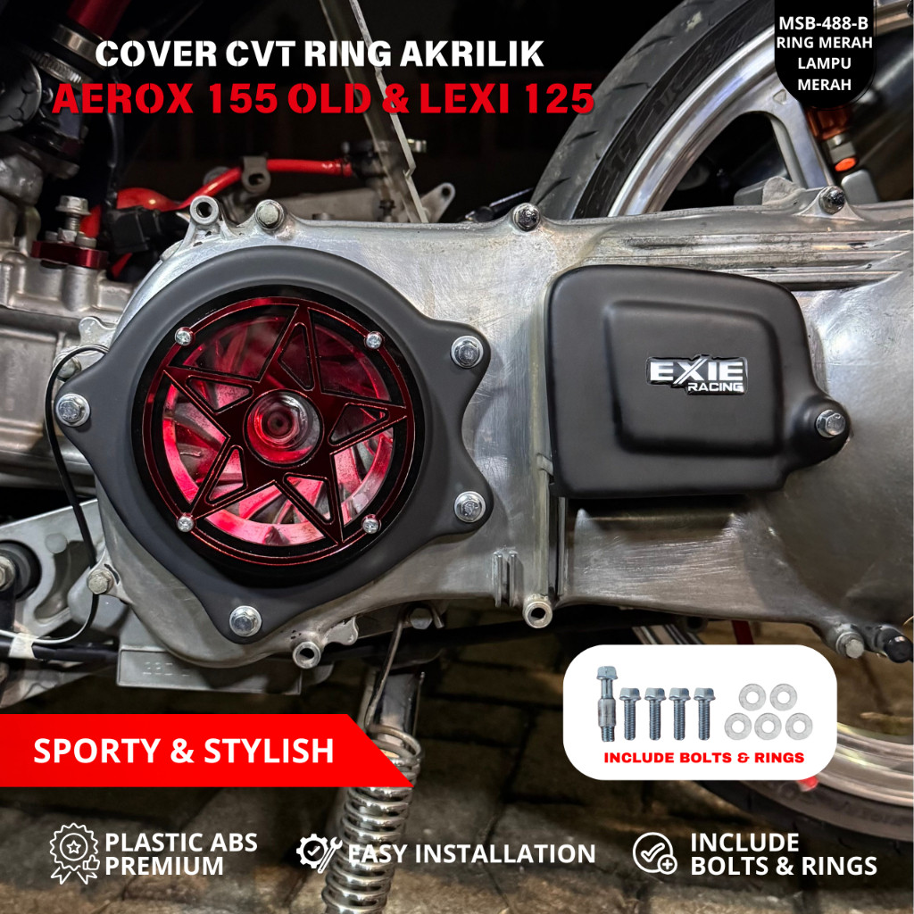 Cover CVT Akrilik Aerox 155 OLD, Lexi 125 Aksesoris Penutup CVT