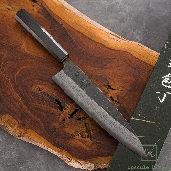 Pisau Dapur Jepang Hatsukokoro Kumokage Aogami 2 steel Kurouchi Damascus Gyuto 210mm