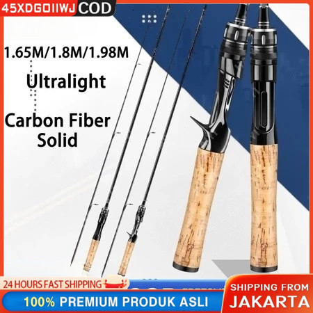 Spinning Baitcasting Casting Fishing Rod Fishing  Joran Simanalagi Pancing Bahan Ultra Ringan Panjan