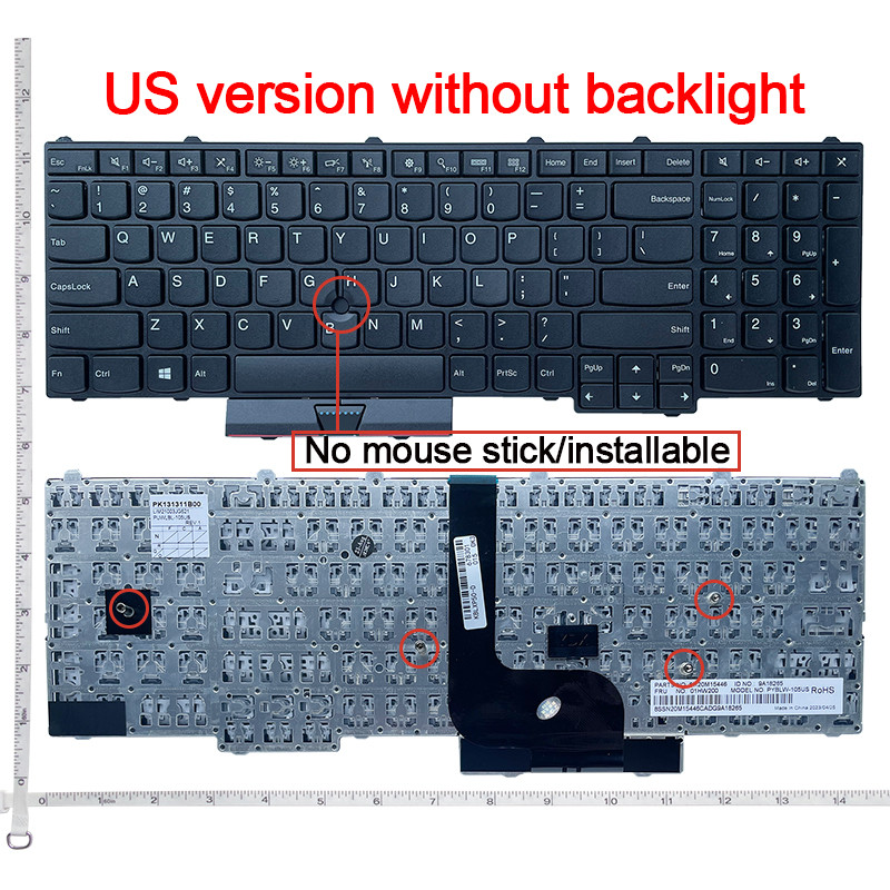 US English NEW Laptop Keyboard For Lenovo Thinkpad P50 P70 P70S P51 P71