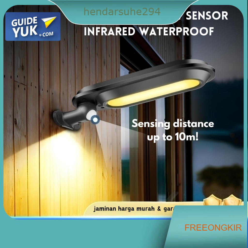 Lampu Jalan Smart Sensor Gelap Waterproof / Lampu Jalan Smart Sensor Tenaga matahari / angle adjusta
