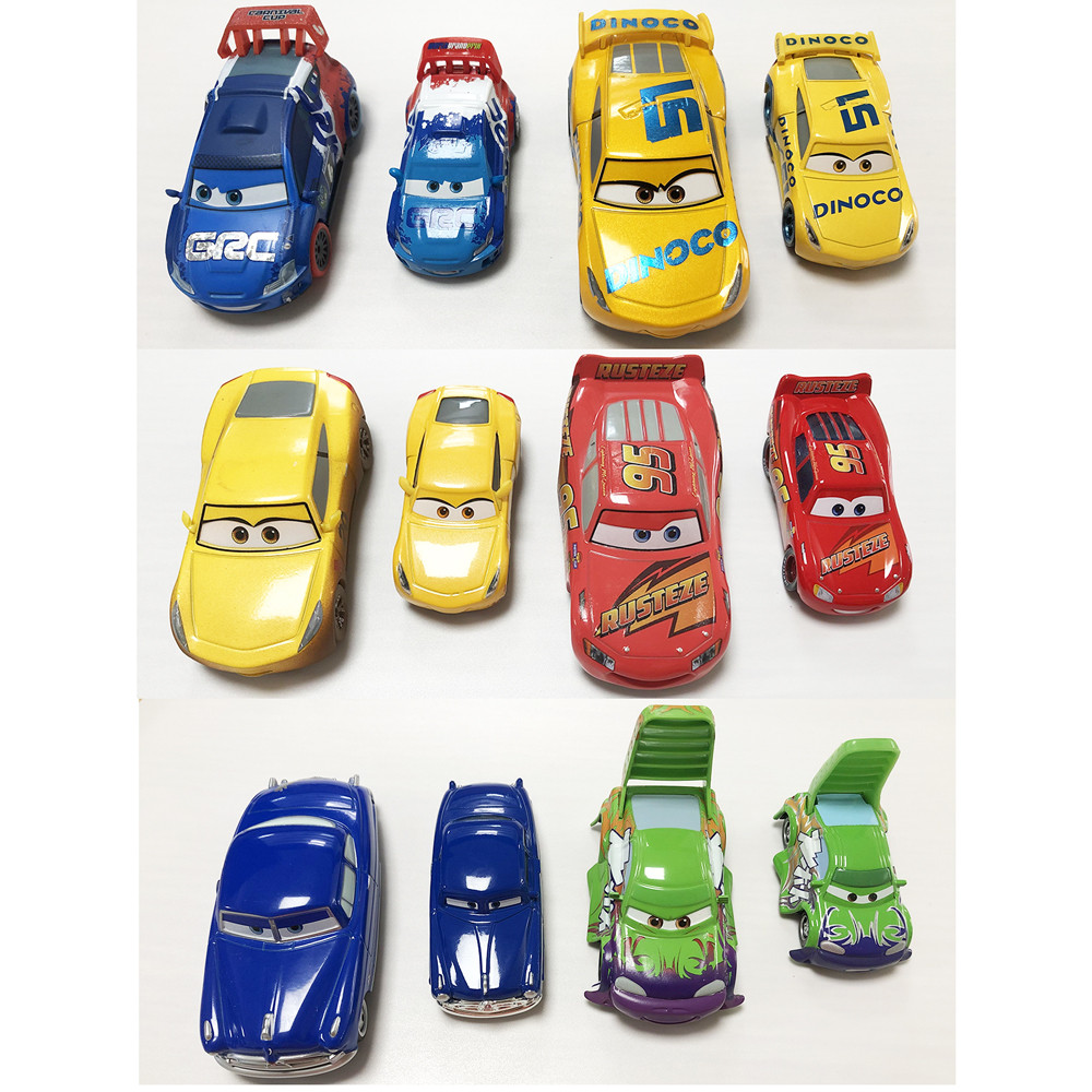 sney Pixar Cars ecast Metal Car Toy Big Size Lightning McQueen Curz Ramirez Crazy Crash Party Racing