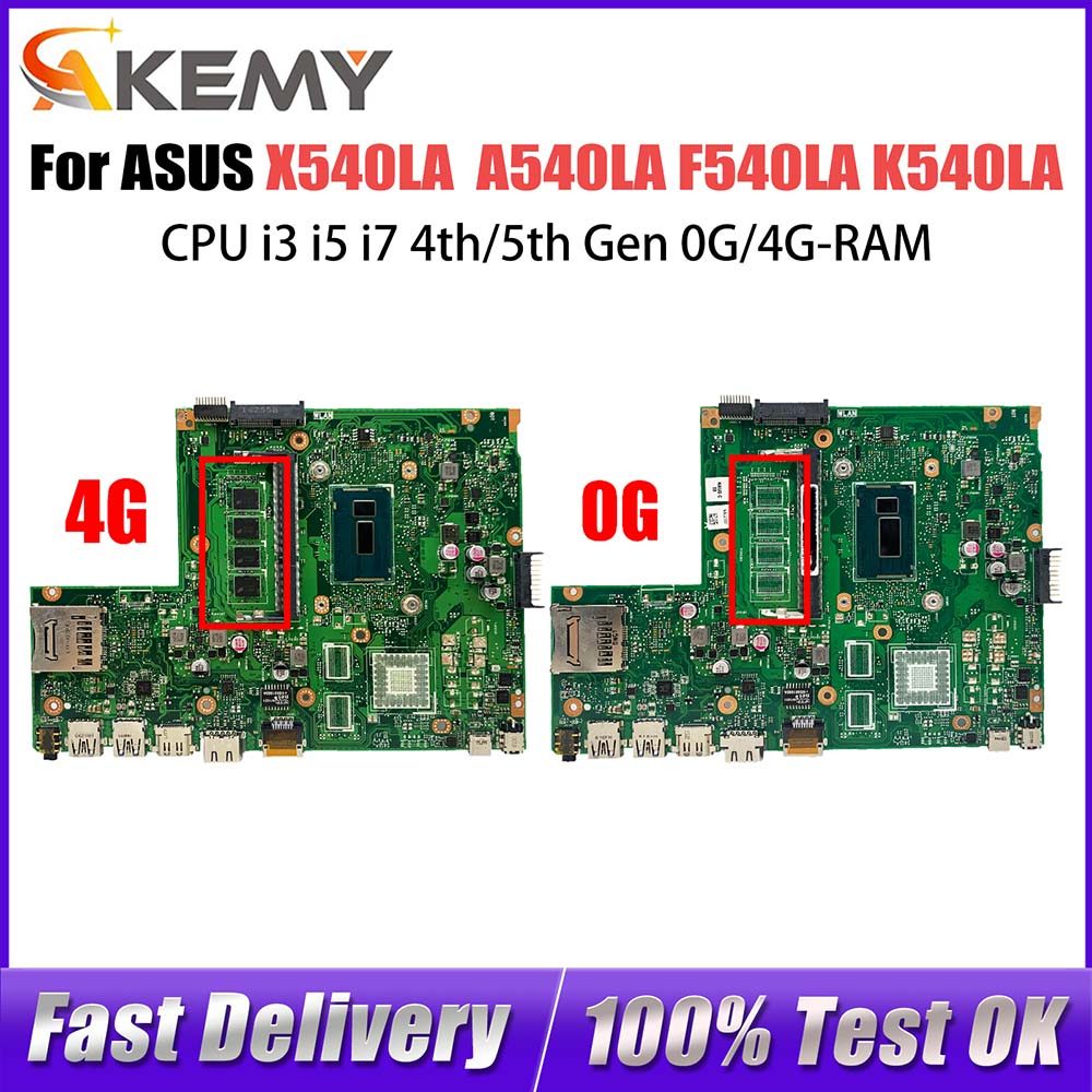 X540L Mainboard For ASUS X540LA A540LA F540LA K540LA R540LA X540LJ Laptop Motherboard i3 i5 i7 4th/5