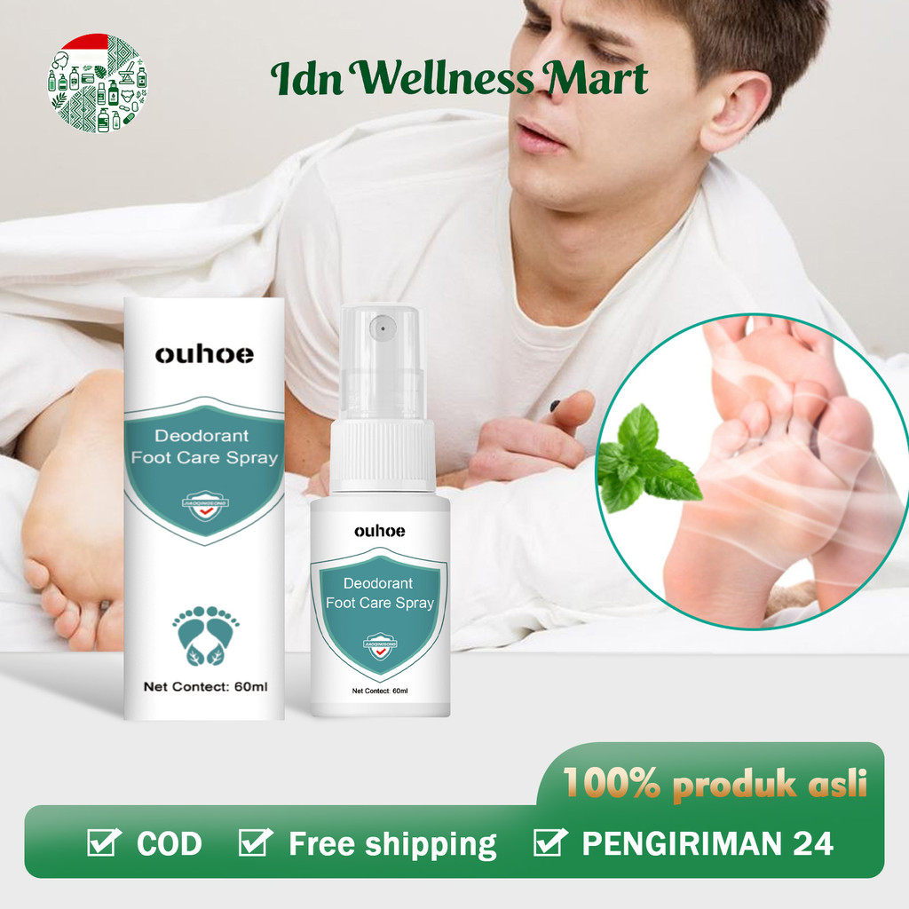 OUHOE Spray Kaki Anti Bau Jamur 60m Foot Spray Obat Jamur Kaki Penghilang Bau Kaki Sepatu Penghilang