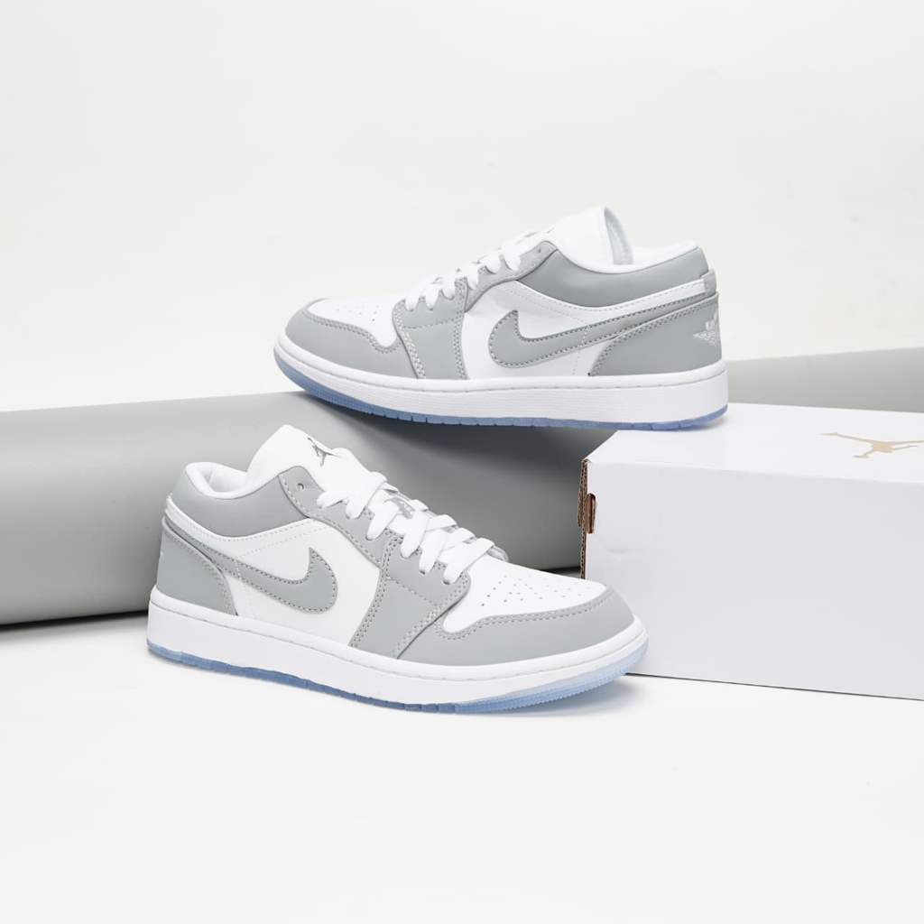 AJ 1 Low White Wolf Grey