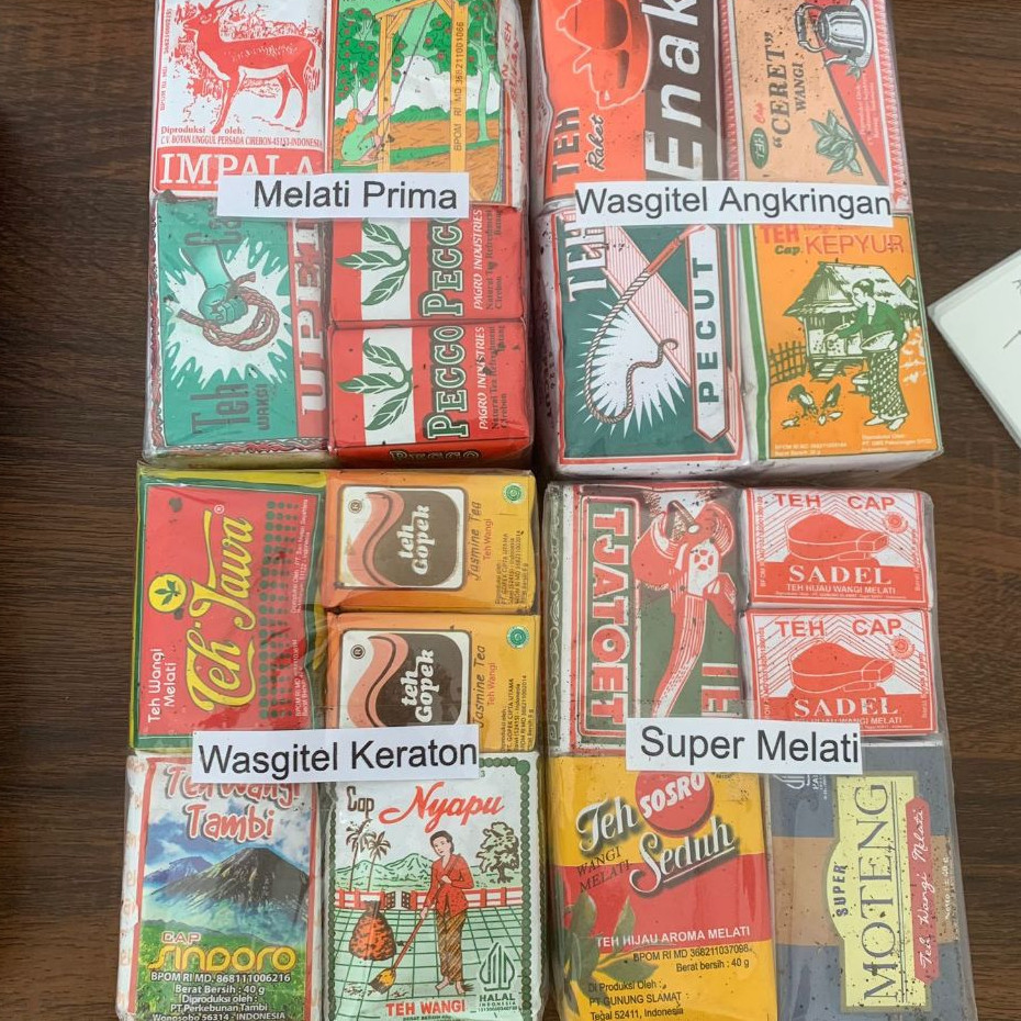 PAKET 6 Teh Kombinasi Enak GOPEK SINTREN 999 NYAPU DJENGGOT GARDOE 300GR KHAS SOLO Paket Teh Racik W