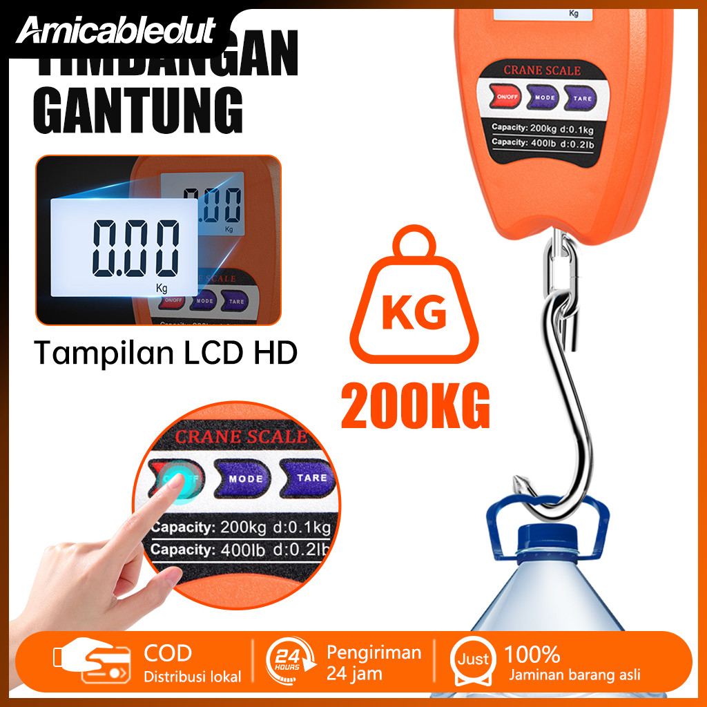 Timbangan Gantung Digital 200kg / Timbangan Gantung Jarum 50kg 100kg – Timbangan Gantung Industri AB