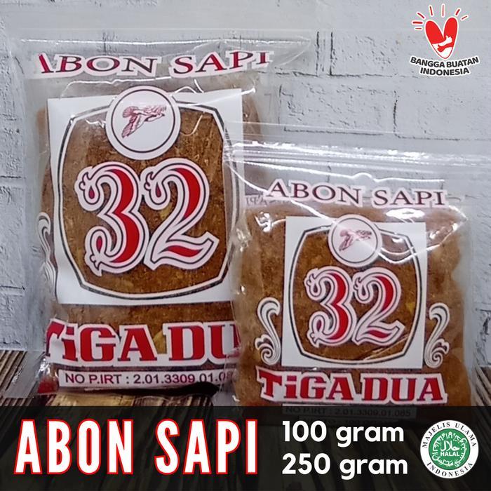 Abon Daging Sapi Cap 32 Khas Boyolali Abon Sapi Bawang Goreng 250 gram - 250 gram