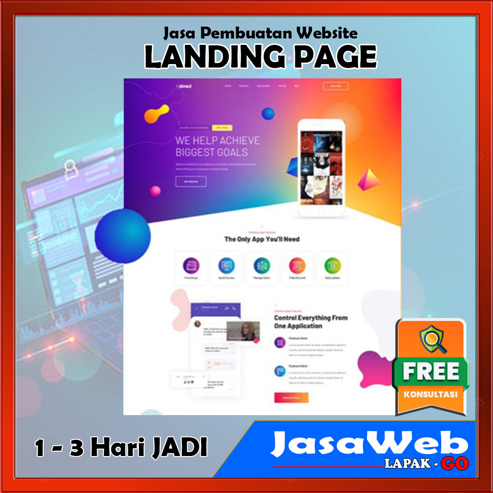 Jasa Pembuatan LANDINGPAGE Siap Online (1 Page)