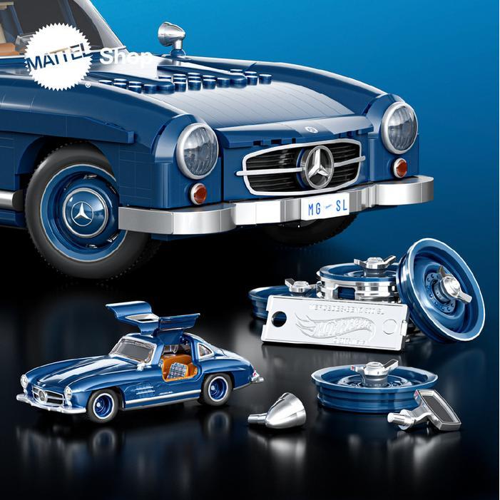 Mattel Brick Shop Hot Wheels Mercedes-Benz 300 SL Building Set
