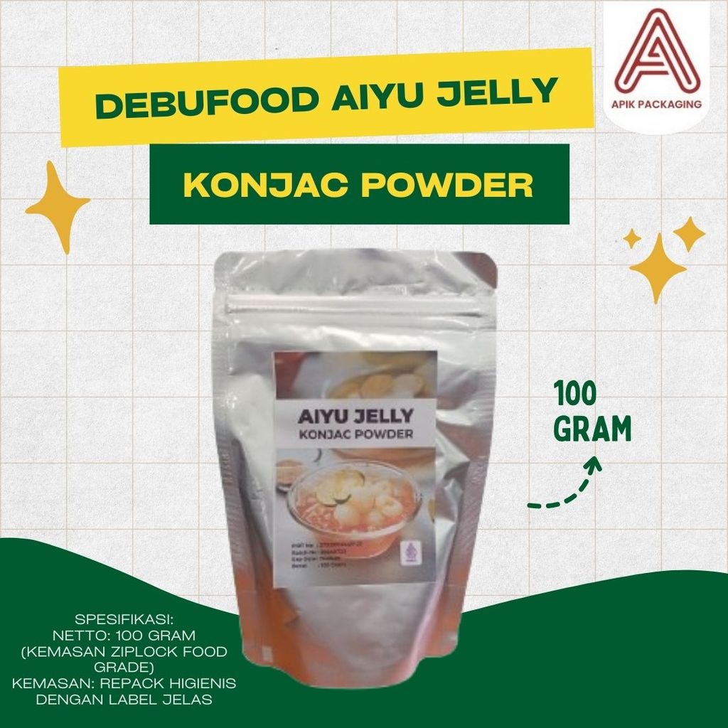 DEBUFOOD AIYU JELLY KONJAC POWDER KEMASAN REPACK 100 GRAM