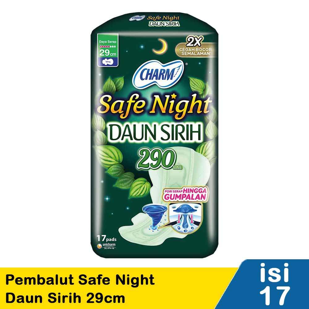 CHARM PEMBALUT SAFE NIGHT 17'S DAUN SIRIH 29cm