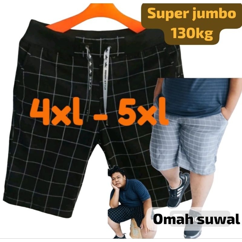 CELANA PENDEK PRIA SUPER JUMBO TARTAN CELANA PENDEK PRIA JUMBO CELANA PENDEK KOTAK KOTAK TARTAN CELA