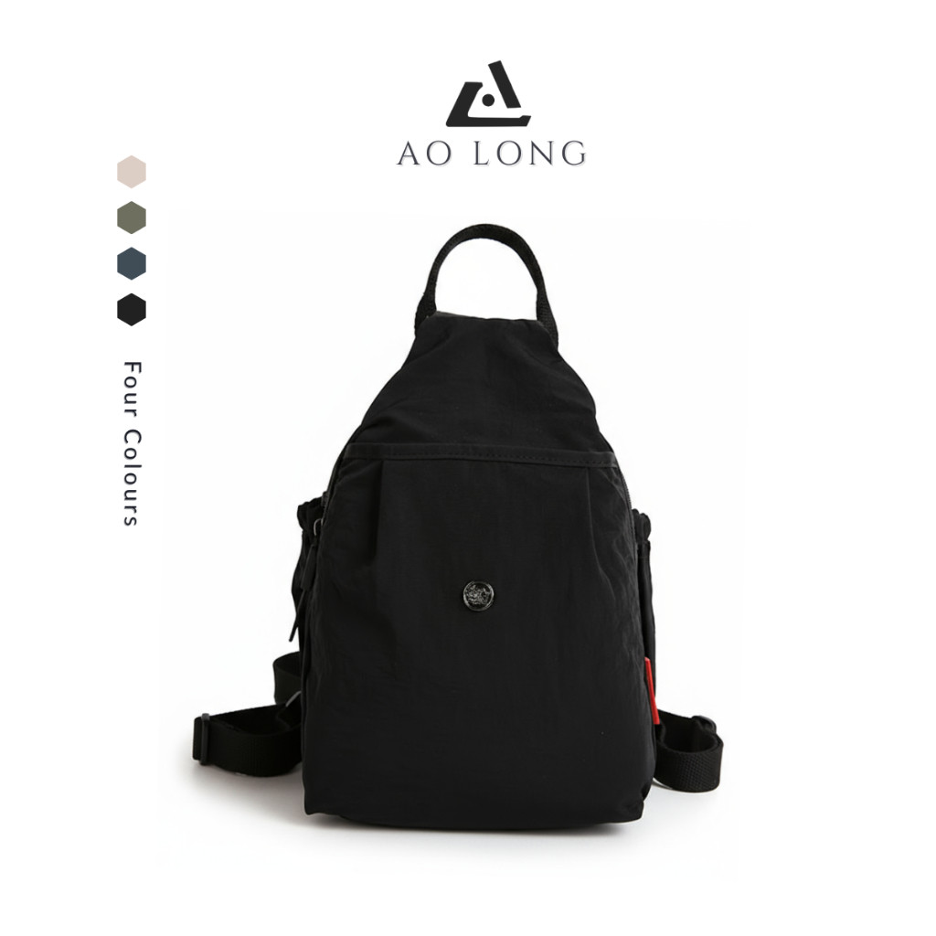 AOLONG VIRA 7701# - Tas Ransel Backpack Unisex Waterproof Tas Ransel Bahan Parasut Polos Bisa COD