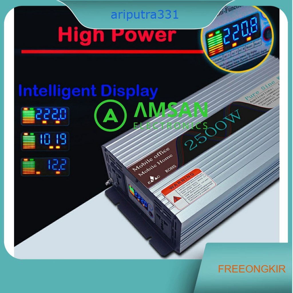 Inverter PSW 2500w 24V to 220V Peak power 5000w