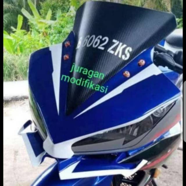 kedok r15 plus winglet yamaha r15 cover lampu topeng Berkah Modifikasi