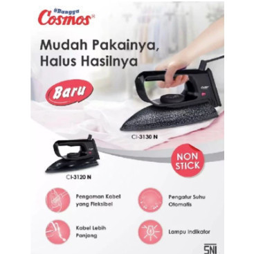 COSMOS SETRIKA LISTRIK ANTI LENGKET CI3130N/CI-3130N/CI-3130-N/CI 3130N/CI 3130 N/ORIGINAL GARANSI