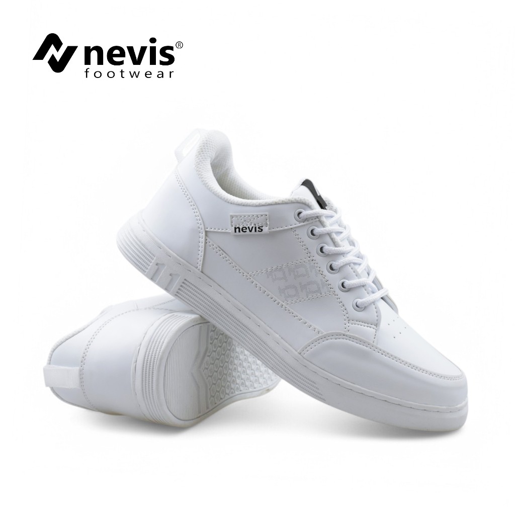 Brooklyn Sepatu Sneakers Casual Pria Full White / Putih Polos
