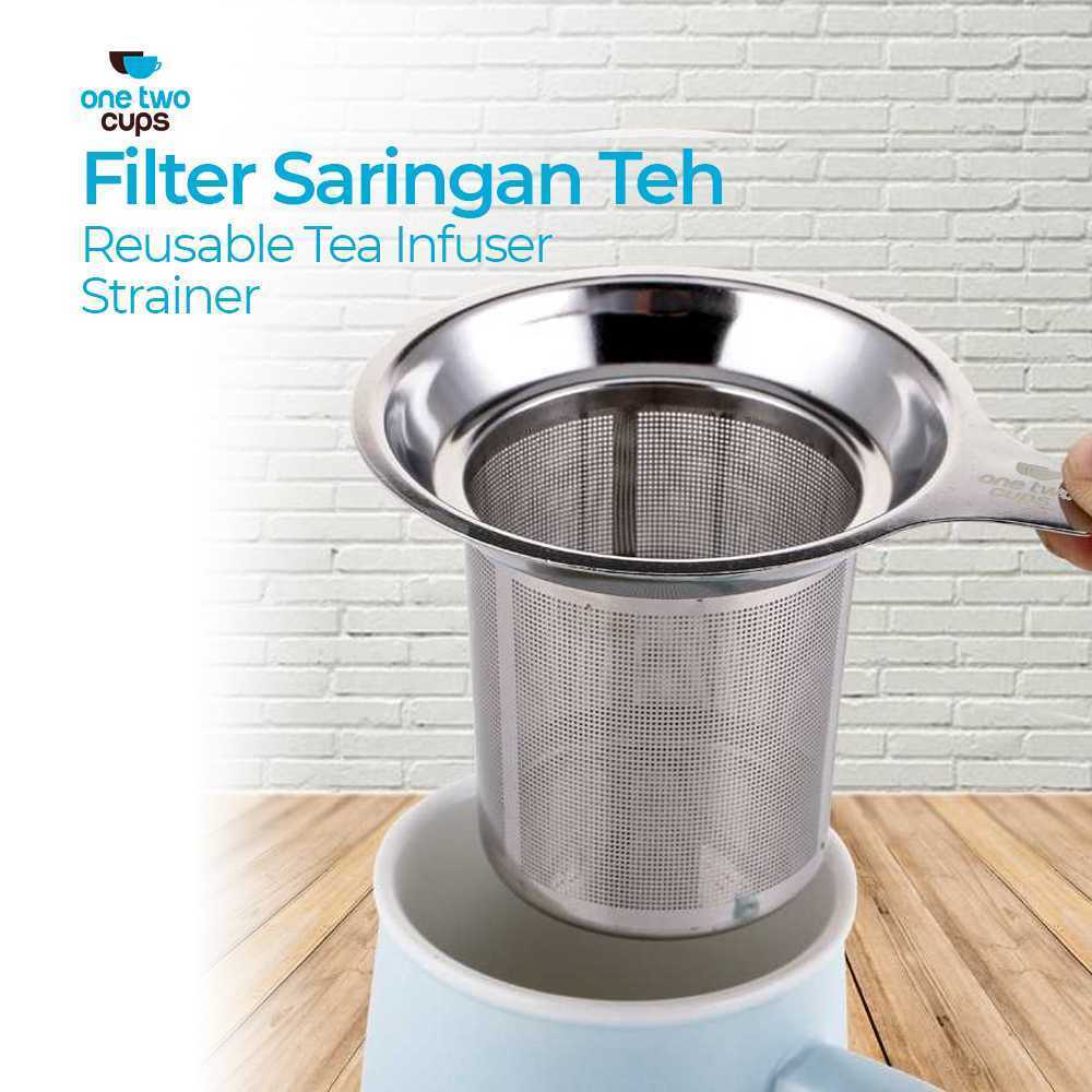 One Two Cups Saringan Teh Kopi Premium Reusable Tea Infuser Stainless Steel - WLC367