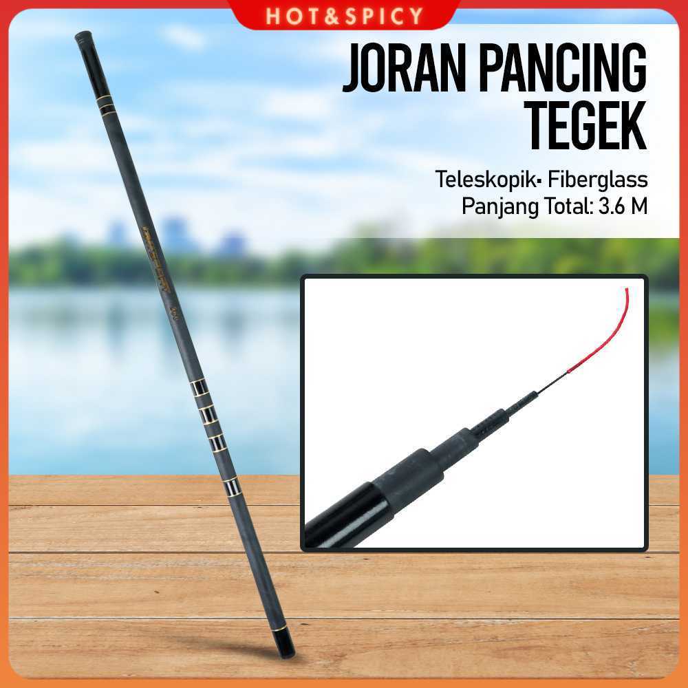 TaffSPORT Joran Pancing Tegek Fiberglass Fishing Rod - 360