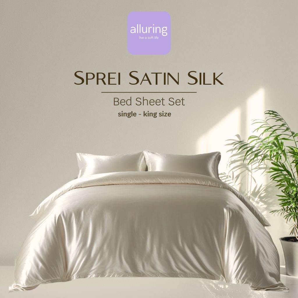 ALLURING Sprei Satin Silk Premium Original