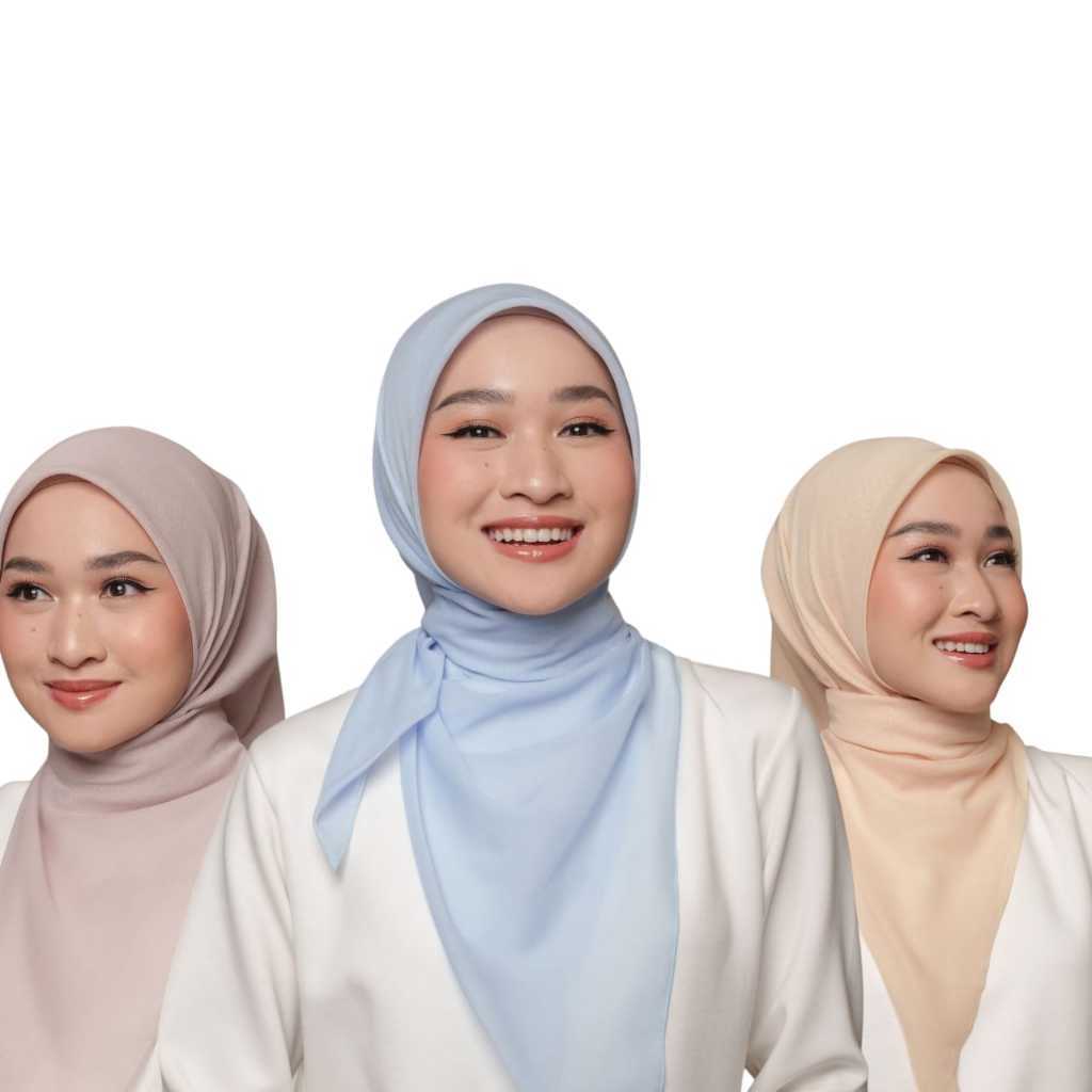 GANGSASHOP  Hijab Segi Empat Plain Paris Jepang Napocut Asli Premium Tegak Paripurna