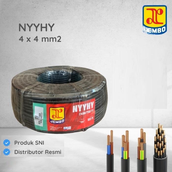 JEMBO KABEL NYYHY 4x4MM 4x4 MM JEMBO SERABUT 1 ROLL @ 50M METER - AsherCable - Original Guarantee