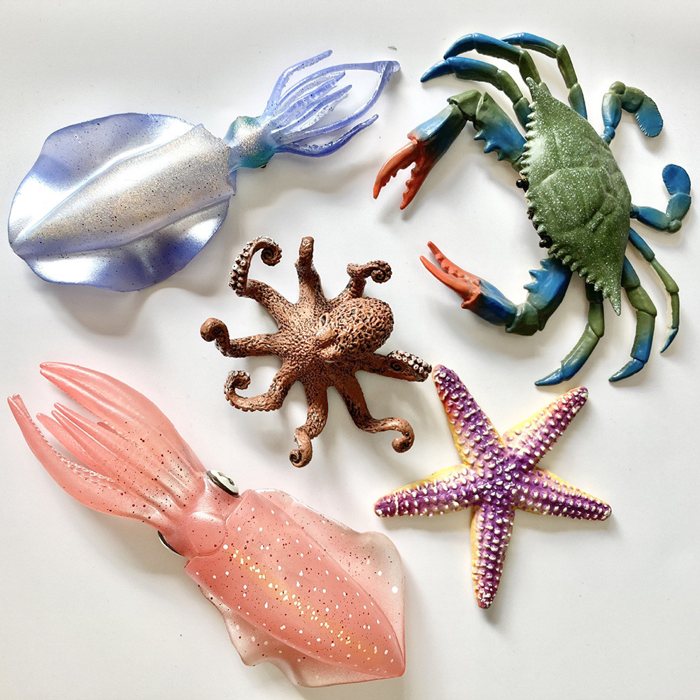 Simulation Marine Molluscs Model Simulation Squid Octopus Growth Cycle Action Figure Sealife Animal 