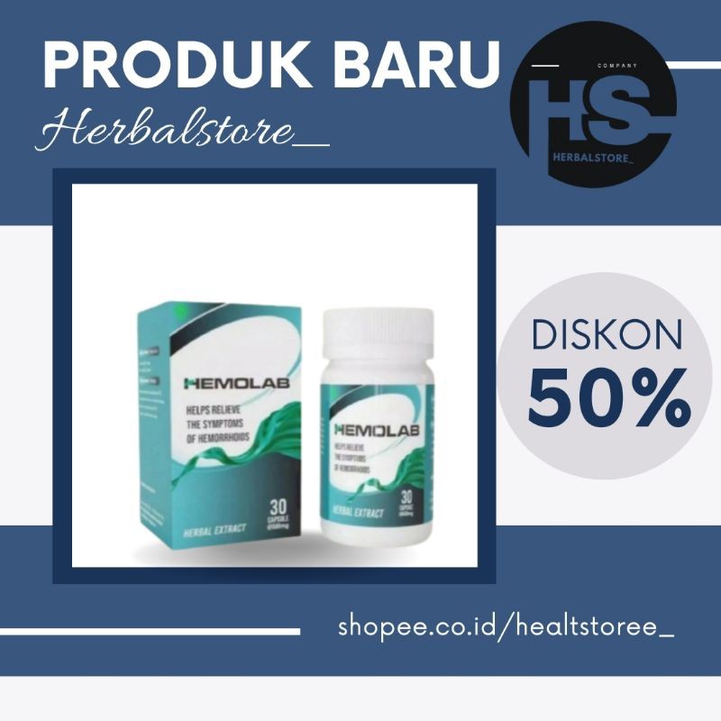 ORIGINAL Hemolab Original Atasi Gejala Wasir/Ambeien Obat Herbal Asli 100% Manjur BPOM