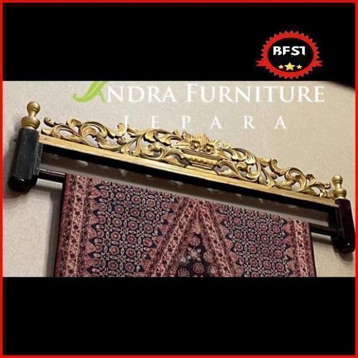 Gantungan Kain Kayu Jati,Gantungan Batik,Gawangan Ukir Nempel Dinding