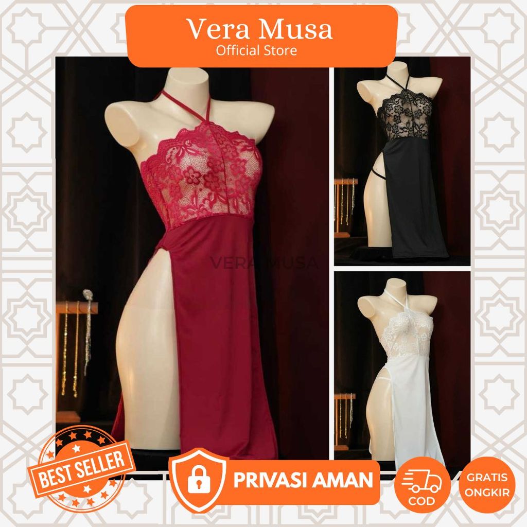 VERA VV243 Baju tidur Wanita Dinas Malam Babydoll Chongsam Dinas Malam Seserahan